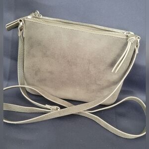 Green Suede Crossbody Bag